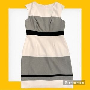 Studio One Striped Fitted Pencil Mini Dress